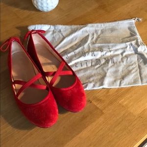 Stuart Weitzman Red Flat Ballet Slipper